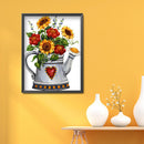 Sunflower Spray Full Round Drill Mosaic Diamond Painting Picture of Rhinestone