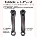 Motorbike Scooter Electric Bicycle Crankset Pedals Bracket E-Bike Cranks Arm