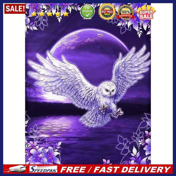 Frameless Night Owl Oil Paint By Numbers Handmade Drawing On Canvas Handicraft