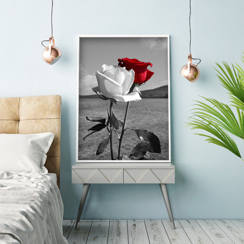 5D DIY Diamond Painting Black Red Rose Full Drill Rhinestone Mosaic Art Picture