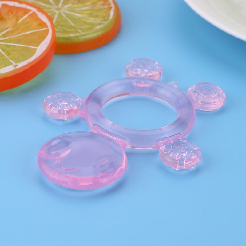 Cute Baby Teether Kids Silicone Teething Chewable Pacifier (Pink Tortoise) Newly
