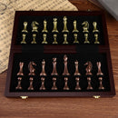 International Chess Set, Standard Chess Board Metal Pieces Kit for Kids Adu