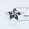Women Wedding Diamond Purple Mandala Flower Ring Jewel Ring Engagement Ring