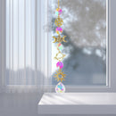 Hexagon Star Crystal Candlestick Lighting Wind Chimes Curtain Home Garden Pendant