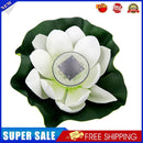 Lotus Solar Lights Flower Float Waterproof Outdoor Pond Pool Decor (White)