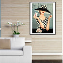 Diamond Painting Modern Women Full Round Drill Picture of Rhinestone DIY Draw