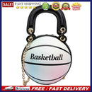 Fashion Round Basketball Shaped Womens Shoulder Bag Leather Chain Purse Handbags