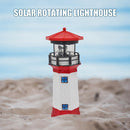Lighthouse Solar LED Light Garden Yard Smart Sensor Rotating Lamp (Black)