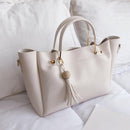 2pcs/set Casual Women Crossbody Top-handle Bags Solid Color Shoulder Handbags
