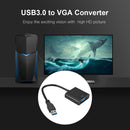 USB 3.0 to VGA Video Display Adapter 1080P Multi-Display Converter (Black) Newly