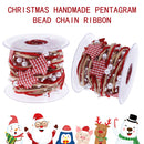 Christmas Trees Rope Ribbon 16.4ft DIY Star Bead Chain Gifts Wrap Ribbons