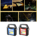 Outdoor Hiking Hand Lamp COB LED Work Lamp Emergency Spotlight Solar Lantern