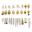 Wood Burning Pen Tips Kit Soldering Iron Head Set Stencil Pyrography Marking