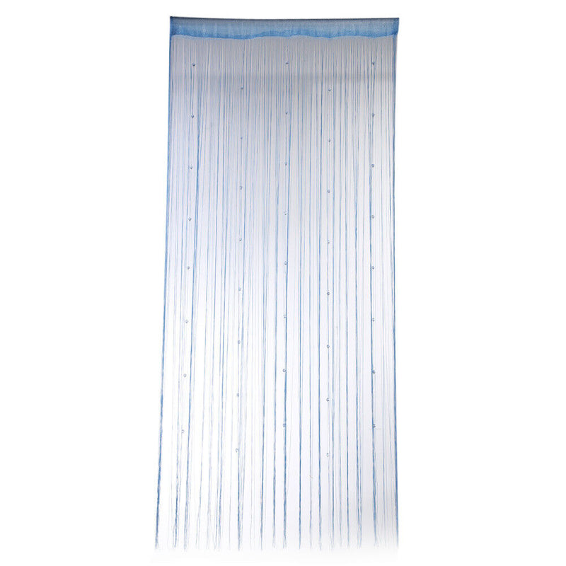 Decorative String Curtain Beads Wall Panel Fringe Room Door Window Blue