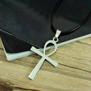 Large ANKH Cross Pendant Leather 50cm+ Necklace Egyptian of Accesso A Life L3Q0