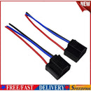 1 Pair H4 9003 Bulb Socket Female Adapter Connector for Headlight Fog Lamp