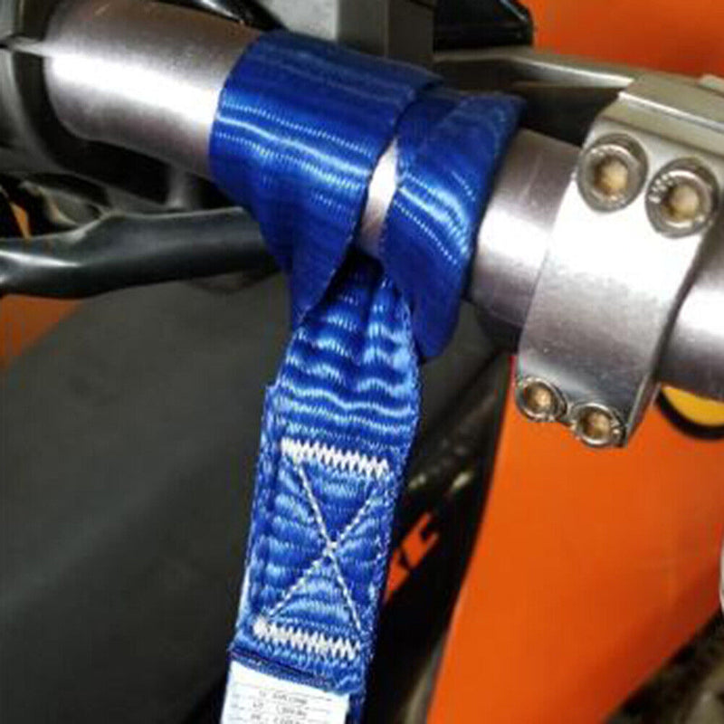 8x Soft Loop Tie-Down Towing Strap 13x1 inch for Securing Motorcycle UTV Scooter