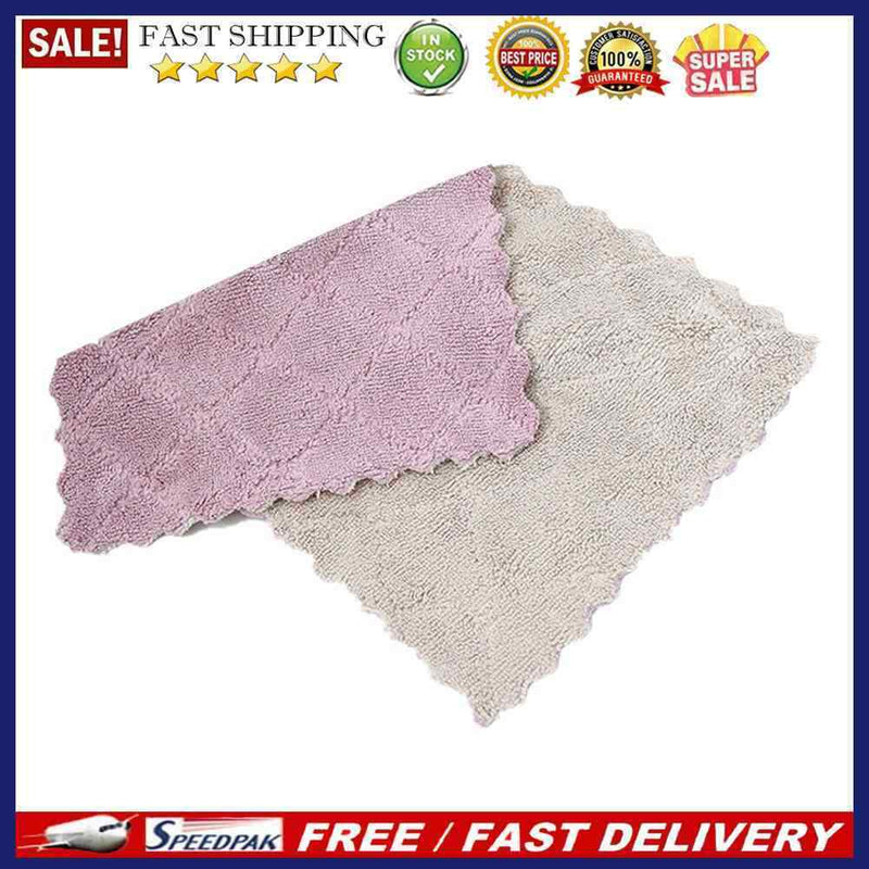 1pcs Household Absorbent Cleaning Cloth Dishcloths Non-stick Oil Towels
