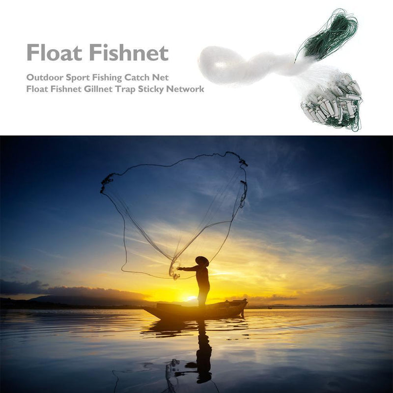 Outdoor Sport Fishing Catch Net Float Fishnet (1 layer 1 finger 20x0.7m)