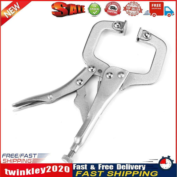 Multi-functional Carbon Steel Flat Locking Grip Vise Pliers C Clamp (6in) Newly