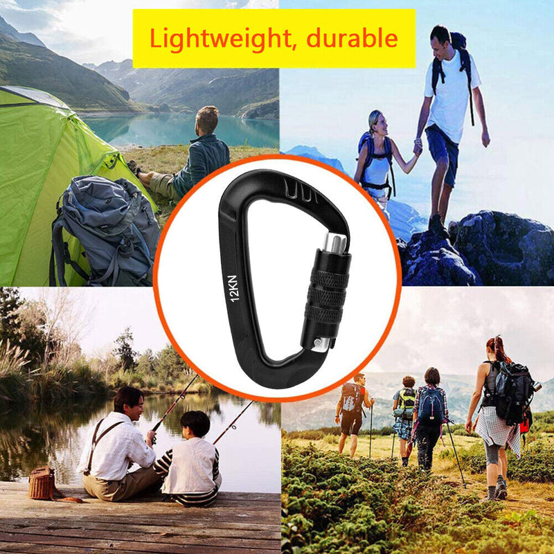 D-Shaped Backpack Carabiner Clasp Outdoor Climbing Backpack Hanging Locking C