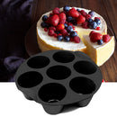 Silicone Air Fryer Mold 7-Cavity Cupcake Muffin Baking Cups Cake Pan (18cm)