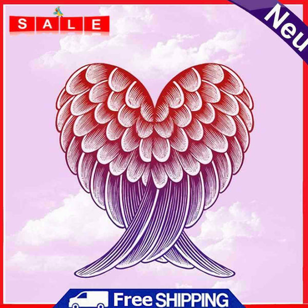 Full Round Diamond Painting DIY Kit Pink Angel Wings Rhinestone Mosaic Picture