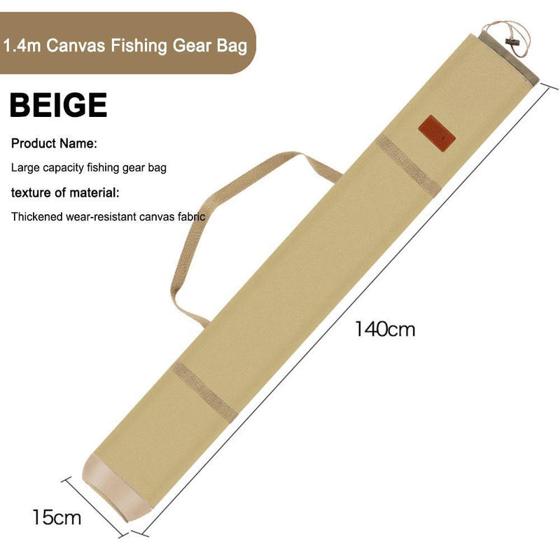 Multifunctional Fishing Rod Bag Portable Fishing Bag (1.4m Dark Blue)