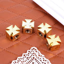 4PCS Universal Cross Style Car Bicycle Tires Wheel Valve Caps Covers Aut