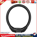 Bicycle Locks 4 Digit Password MTB Road Bike Security Cable Lock (Black) Newly