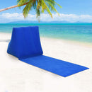 Inflatable Beach Mat Camp Lounger Back Pillow Triangle Cushion (Dark Blue) Newly