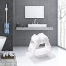 Self-Adhesive Wall Mounted Mop Clip Holder Seamless Hanging Bracket (White)