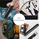 Outdoor Collapsible Metal Drinking Straws Cleaning Brush Container (Black) Newly