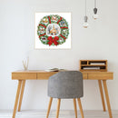 Full Embroidery 11CT Cross Stitch Needlework Christmas Wreath Printed Stamped