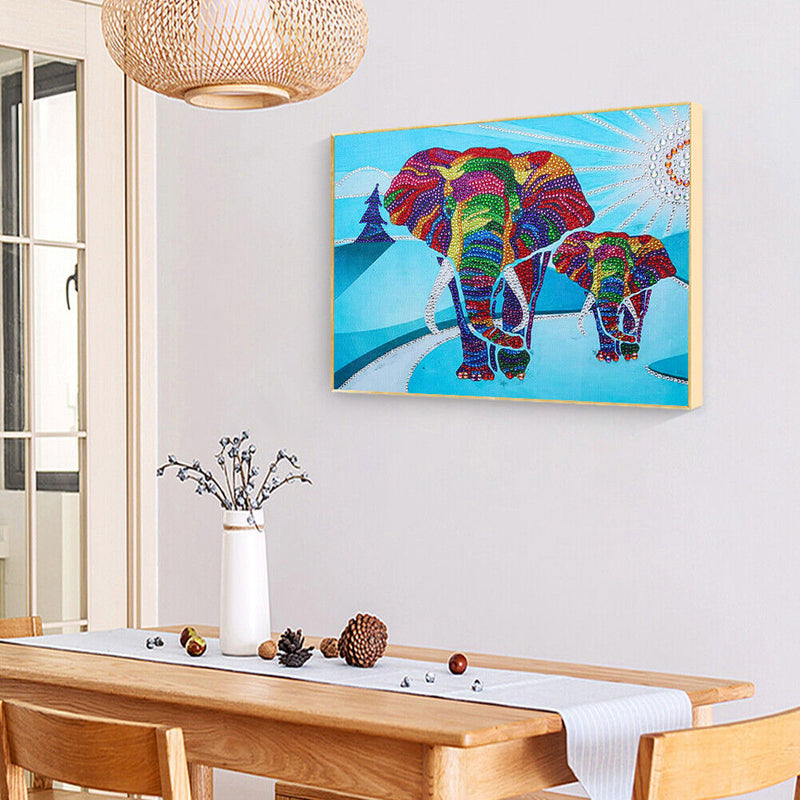 Part Drill Special-Shaped Diamond Painting Crystal Animal Elephant Mosaic