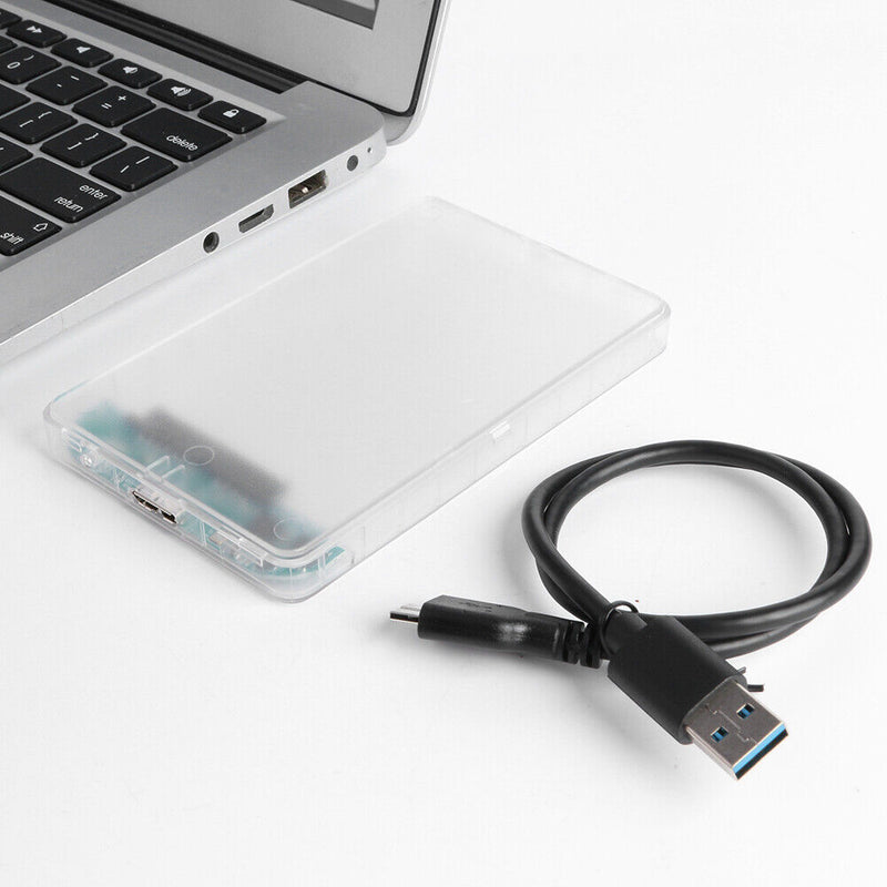 2.5 inch Transparent HDD SSD Case SATA III to USB 3.0 Hard Drive Disk Enclosure