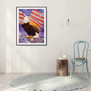 5D DIY Flag Eagle Full Square Drill Mosaic Diamond Painting Rhinestone Art Cr