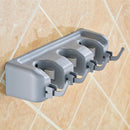 Wall Mounted Mop Brush Broom Hanger Storage Rack Kitchen Organizer(3 Racks)