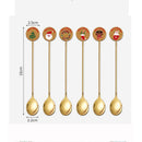 Steel Teaspoons Tableware Stirring Spoon Coffee Spoons Dessert Cutlery Set