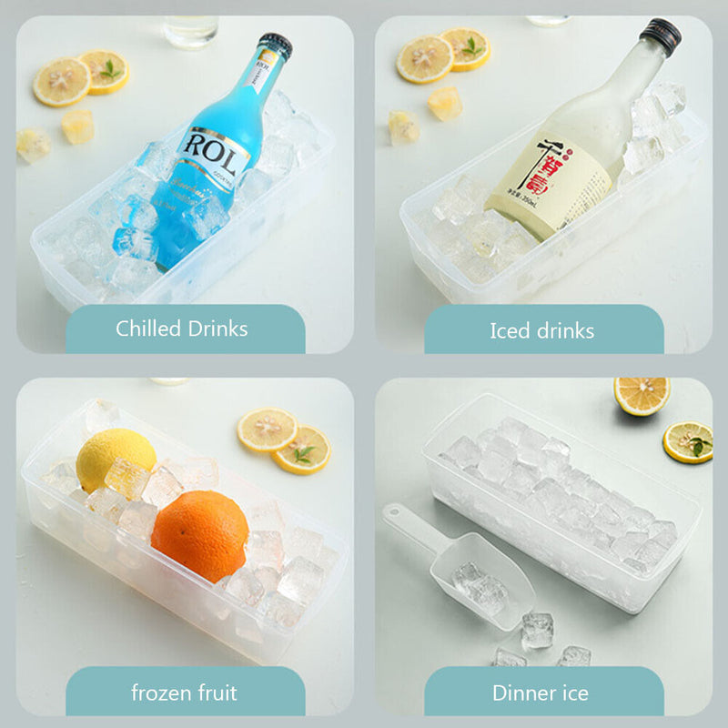 Ice Cube Tray Flip Cover Ice Cube Maker Molds for Refrigerator Kitchen Acce