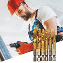 6pcs Self-centering Spiral Pointed Tap HSS Tapping Thread Hex Tap Drill Bit Tool