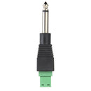 6.35mm Mono TS Male to AV Screw Video Balun Terminal Adapter Converter Plug