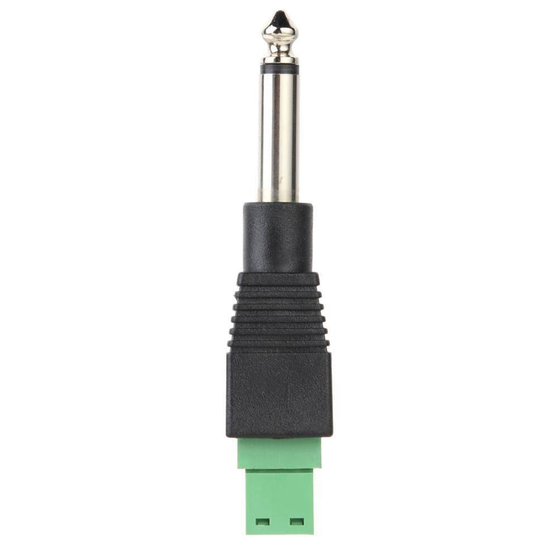 6.35mm Mono TS Male to AV Screw Video Balun Terminal Adapter Converter Plug