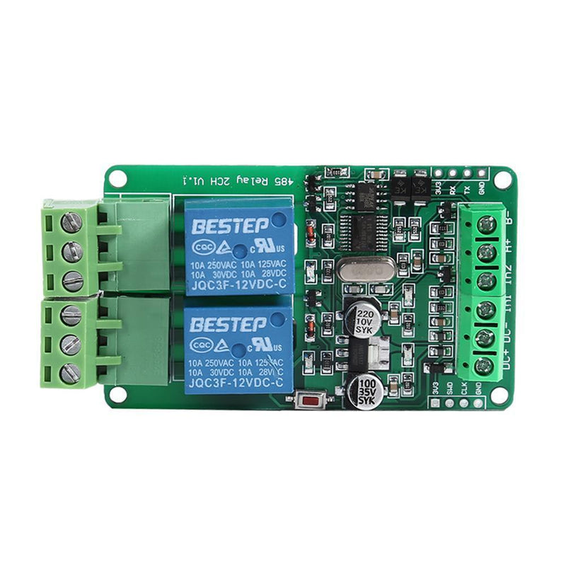 Modbus RTU 2 Way Relay Module TTL/RS485 Interface Communication with Indicator