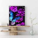 5D DIY Blue Butterfly Full Round Diamond Painting Wall Decor Rhinestone Picture