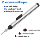 3 Suction Headers Tweezer Vacuum Sucking Pen Suction Sucker Pump IC SMD Remover