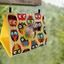 Bird Parrot Nest House Hanging Hammock Cage Sleeping Bed (Yellow Owl S) Newly