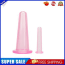 2pcs Silicone Cupping Suction Can Vacuum Face Leg Arm Massage Cup (Pink)