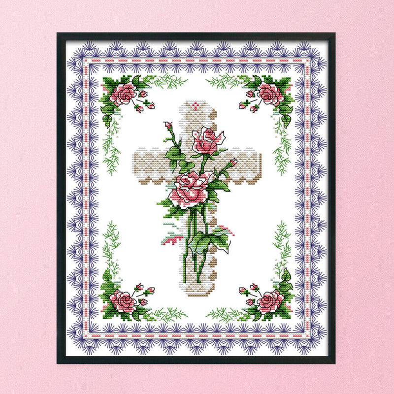 14CT Stamped Cross Stitch Kit DIY Magic Print Needlework Embroidery (J041) Newly