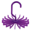 18 Hooks Necktie Scarf Belt Hanger Organizer Clothing Holder Rack(Purple) Newly